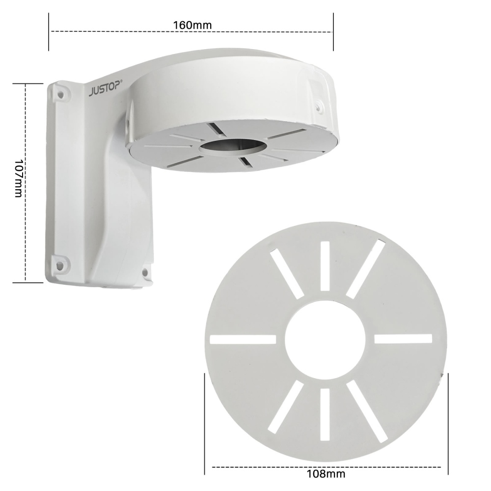 Universal CCTV Camera Arm Wall Mount Bracket Outdoor Junction Box Base ...